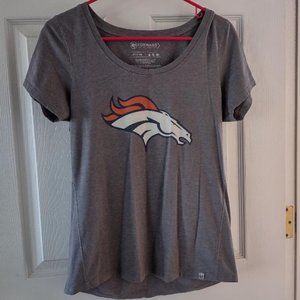 Ladies Denver Broncos Gray T-Shirt Medium '47 Forward